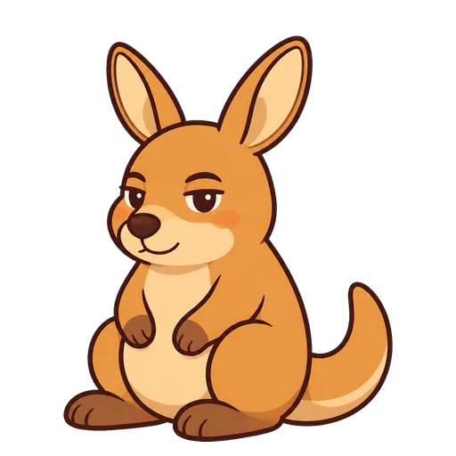 Pipipong Official Kangaroo in the idle state