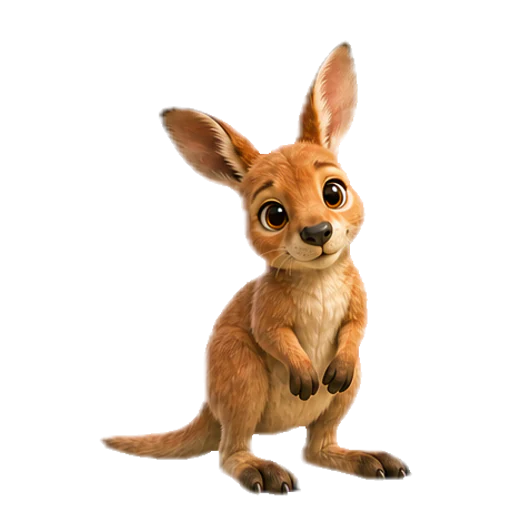 Pipipong Official Kangaroo in the listening state