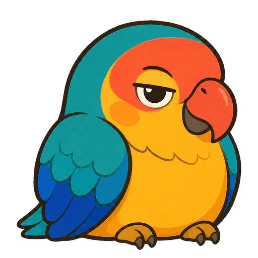 Pipipong Official Parrot in the idle state