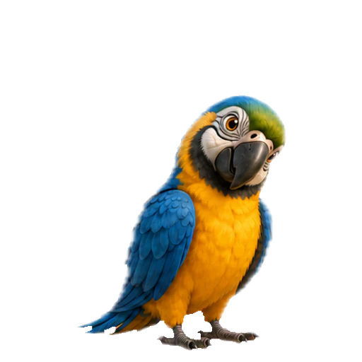 Pipipong Official Parrot in the listening state