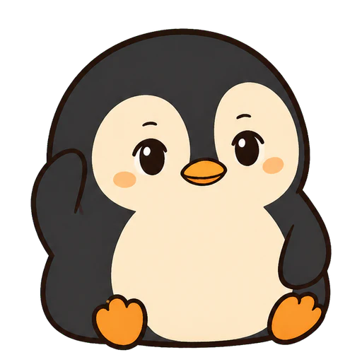 Pipipong Official Penguin in the listening state
